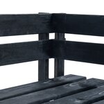 vidaXL Banc d'angle palette de jardin bois noir