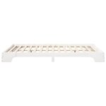 vidaXL Cadre de lit Blanc 140 x 210 cm Pin massif