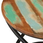 vidaXL Table basse Ø50x40 cm bois de récupération massif et acier