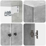 vidaXL Armoire Murale Gris béton 66 x 34 5 x 90 cm Bois d'ingénierie