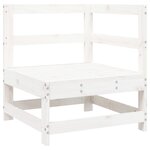 vidaXL Salon de jardin 10 Pièces blanc bois de pin massif