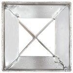 vidaXL Piquets au sol 2 Pièces Argenté 12x12x89 cm Acier galvanisé