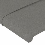 vidaXL Tête de lit à LED Gris foncé 147x16x118/128 cm Tissu