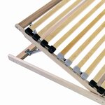 vidaXL Sommier à lattes Marron 120 x 190 cm Bois de hêtre massif