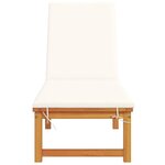 vidaXL Transat Marron 202 x 53 x 89 cm Bois d'Acacia Massif