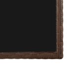 vidaXL Salon de jardin avec coussins 17 Pièces Résine tressée Marron