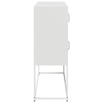 vidaXL Buffet blanc 100 5x39x107 cm acier laminé à froid