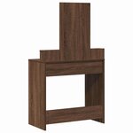 vidaXL Table de Toilette Chêne brun 79 x 41 x 140 cm Bois d'ingénierie