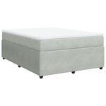 vidaXL Sommier à lattes de lit et matelas Gris clair 140x200cm Velours