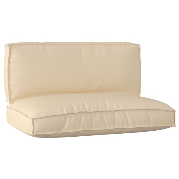 vidaXL Ensemble de coussins pour palettes de 2 pièces en tissu Oxford beige