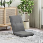 vidaXL Fauteuil de sol ajustable Gris foncé Velours
