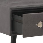 vidaXL Banc avec tiroirs 80 cm Gris Similicuir