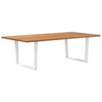 vidaXL Table à manger marron clair bois de chêne massif rectangulaire