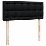 vidaXL Sommier à lattes de lit avec matelas noir 120x190 cm tissu