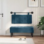 vidaXL Tête de lit suspendue Bleu Velours