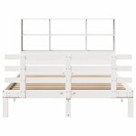 vidaXL Lit bibliothèque sans matelas blanc 160x200 cm bois pin massif