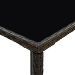 vidaXL Ensemble de bar de jardin 3 Pièces coussins Résine tressée Marron