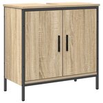 vidaXL Ensemble de meubles de salle de bain 3 pièces en bois d'ingénierie chêne