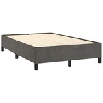 vidaXL Sommier à lattes de lit et matelas gris foncé 120x190cm velours