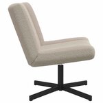 vidaXL Chaise pivotante Gris clair 63 x 75 x 76 cm Peau de mouton