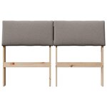 vidaXL Tête de lit capitonnée Taupe 120 cm Pin massif