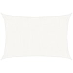 vidaXL Voile d'ombrage 160 g/m² Blanc 2x3 m PEHD