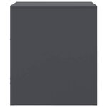 vidaXL Tables de chevet 2 Pièces anthracite 34 5x39x44 cm acier