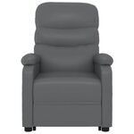 vidaXL Fauteuil de massage Anthracite Similicuir