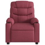 vidaXL Fauteuil inclinable électrique Rouge bordeaux Tissu