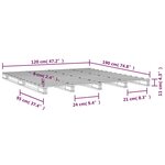 vidaXL Lit de palette 120x190 cm Bois pin massif Petit Double