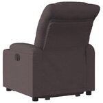 vidaXL Fauteuil inclinable électrique marron foncé tissu