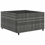 vidaXL Salon de jardin 6 Pièces avec coussins Gris Résine tressée
