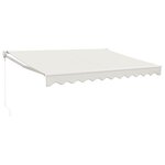 vidaXL Auvent rétractable crème 3 5x2 5 m tissu et aluminium