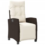 vidaXL Ensemble à manger de jardin 5 Pièces et coussins marron poly rotin