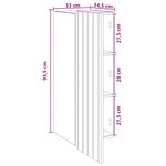 vidaXL Armoire Murale Chêne fumé 33 x 34 5 x 94 cm Bois d'ingénierie