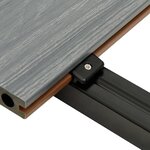 vidaXL Panneaux de terrasse et accessoires WPC Marron/gris 36 m² 2 2 m