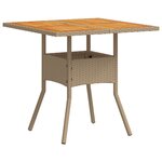 vidaXL Ensemble de salle à manger de jardin 5 pièces avec coussins Beige Poly Rotin