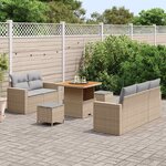 vidaXL Ensemble de canapé de jardin 8 Pièces beige et gris clair