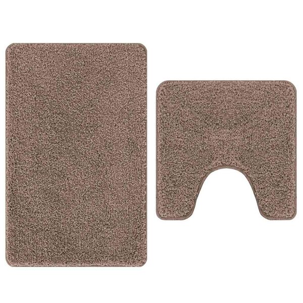 vidaXL Tapis de bain 2 Pièces Marron 50 x 50 cm Polypropylène