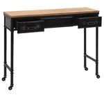 vidaXL Table console MDF et bois de sapin 100 x 33 5 x 80 cm