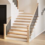 vidaXL Marches d'escalier 2 Pièces non traité bois de chêne massif