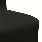 vidaXL Canapé modulaire sans accoudoirs Noir 55 cm Tissu bouclé aspect laine
