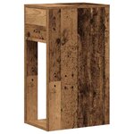 vidaXL Support de tour d'ordinateur avec tiroir vieux bois 30x44x74 cm