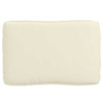 vidaXL Set de coussins de palette 2 Pièces Crème 120 x 80 x 12 cm