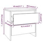 vidaXL Table de chevet sonoma gris 45x34 5x44 5 cm bois d’ingénierie