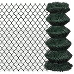 vidaXL Clôture à mailles losangées Acier 0 8x25 m Vert