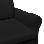 vidaXL fauteuil Noir 76 x 94 x 102 cm tissu