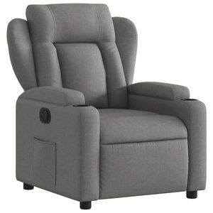 vidaXL Fauteuil inclinable en tissu gris foncé