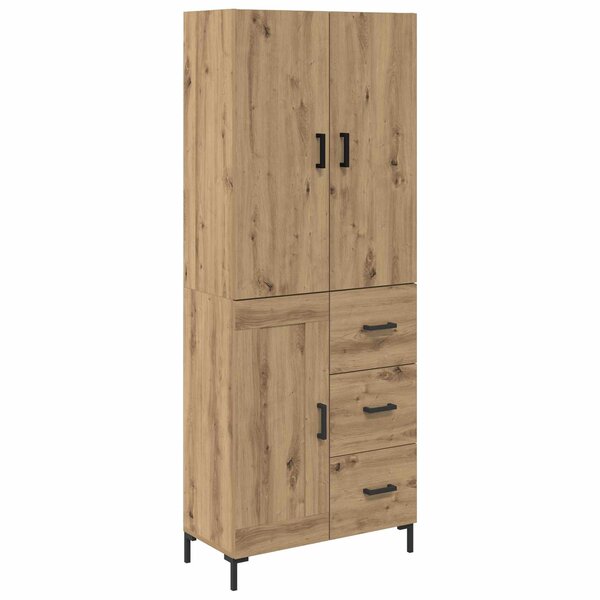 vidaXL Haut Armoire Montage mural Chêne artisanal 69 5 x 34 x 180 cm
