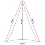 vidaXL Voile d'ombre 5 x 7 x 7 m HDPE Triangulaire Bleu et Blanc